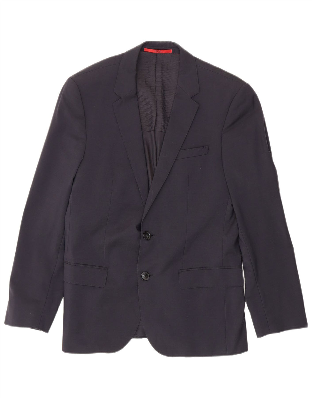 Hugo Boss Chaqueta tipo blazer de 2 botones para hombre EU 46 Small Lana virgen azul marino
