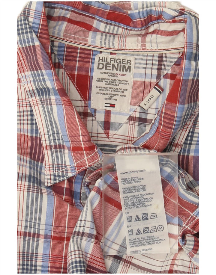 Tommy Hilfiger Camisa Slim Fit XL De Algodón A Cuadros Multicolor Hombre