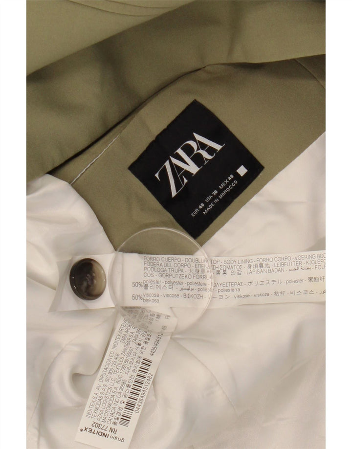 ZARA Chaqueta tipo blazer de 1 botón para hombre EU 48 Poliéster caqui medio