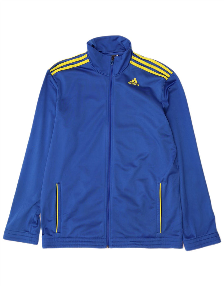 Adidas - Chaqueta de chándal para hombre, talla 42/44, poliéster azul grande