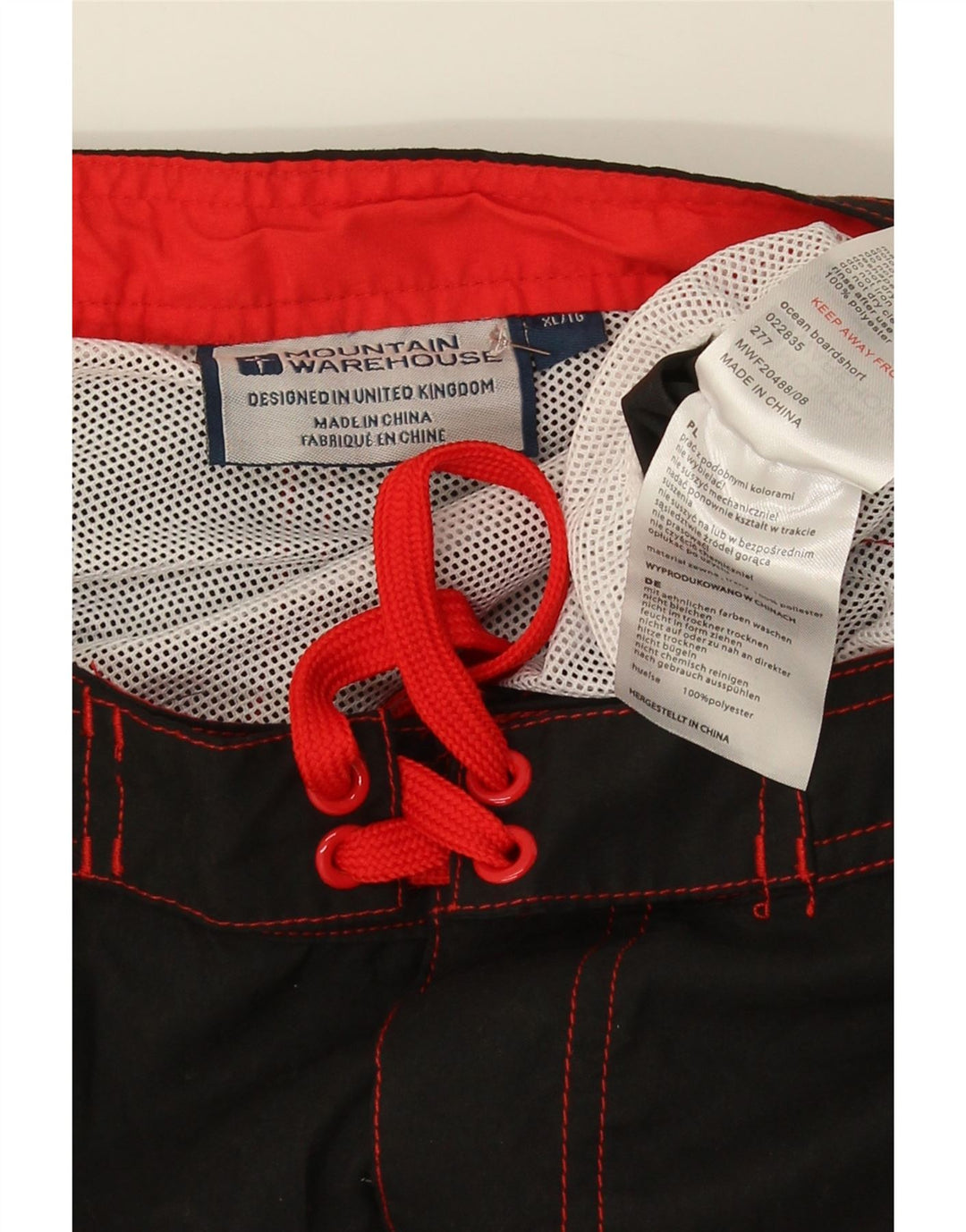 Bañador tipo cargo para hombre Mountain Warehouse Shorts XL Poliéster negro