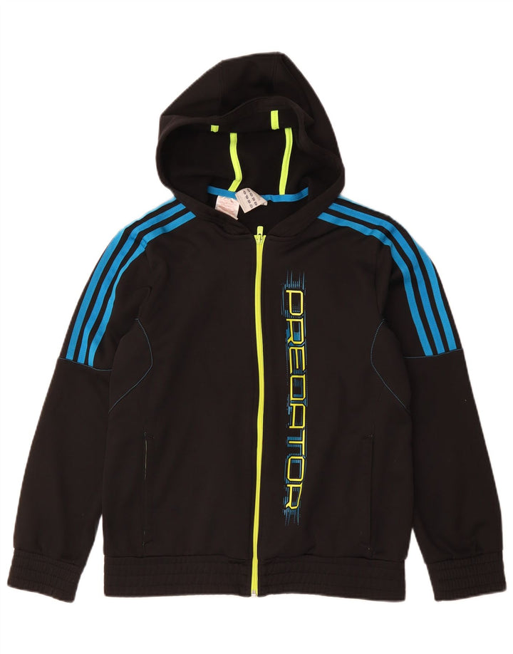 Adidas Sudadera con capucha y cremallera Predator Graphic para niños 13-14 años Negro Poliéster