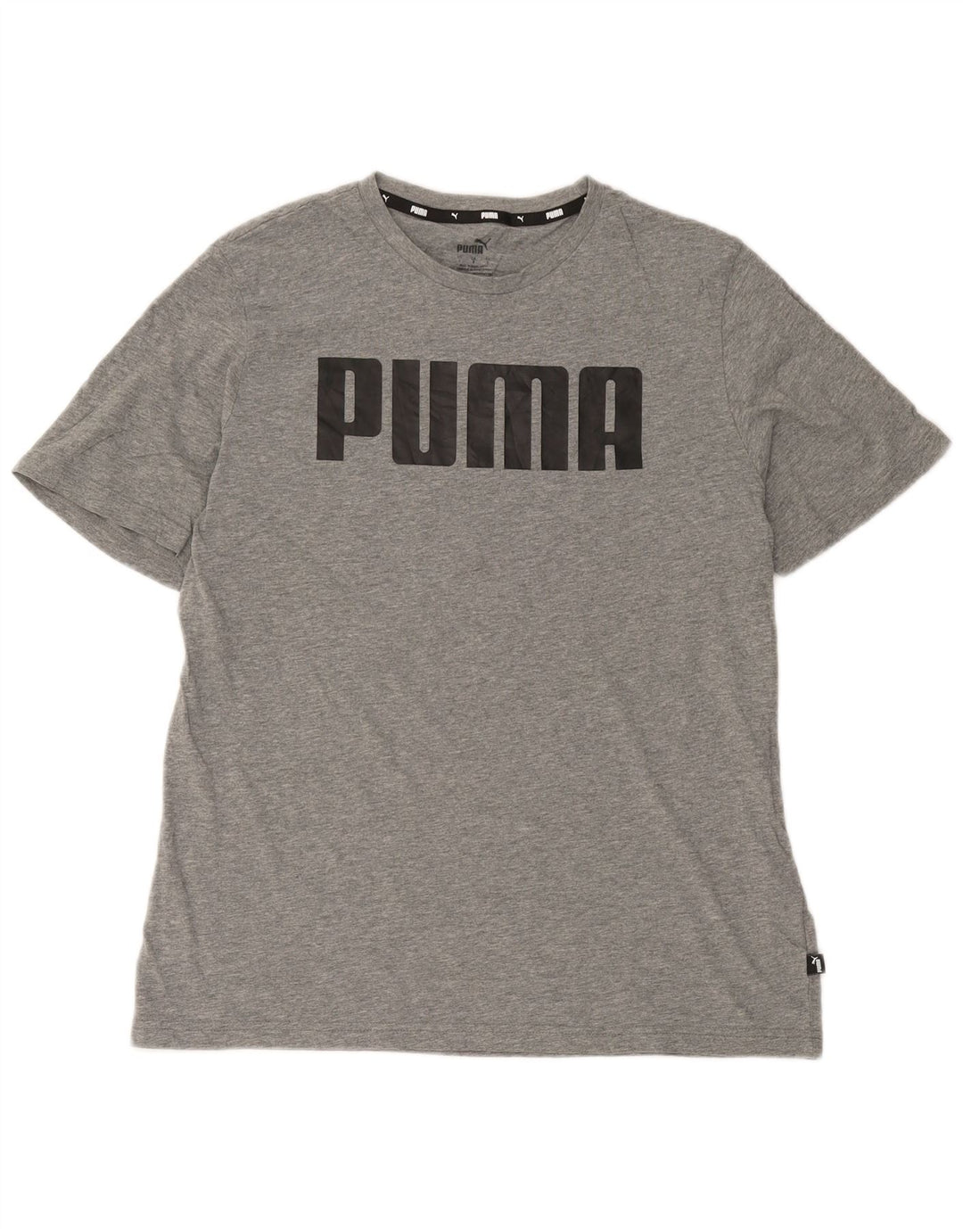 Puma - Camiseta gráfica para hombre, talla grande, algodón gris
