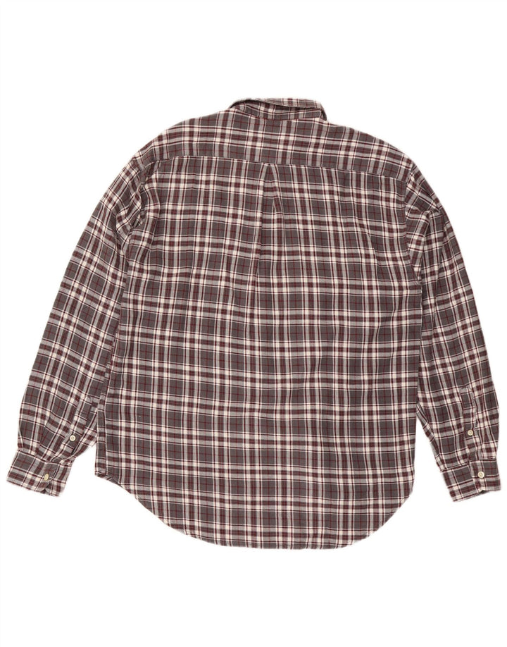 Camisa de franela Fila para hombre de algodón a cuadros gris medio