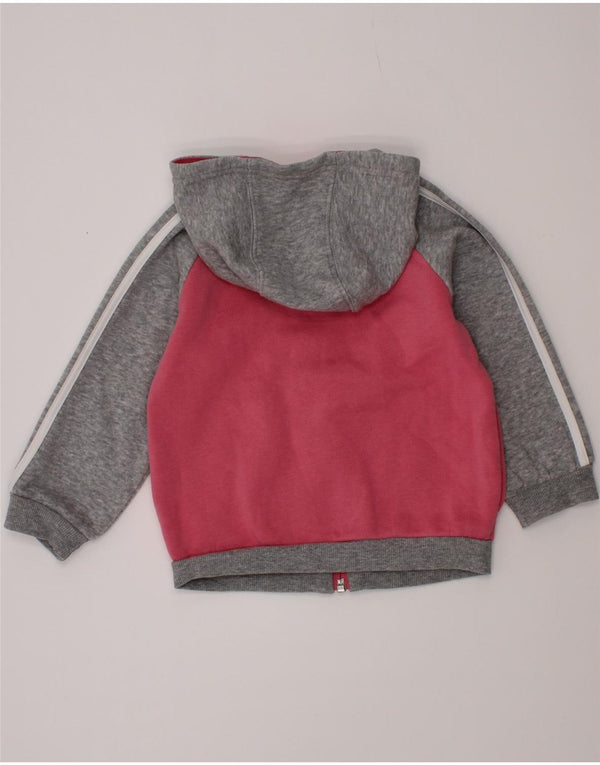 Adidas Sudadera con capucha y cremallera para bebé niña 12-18 meses Algodón color block rosa
