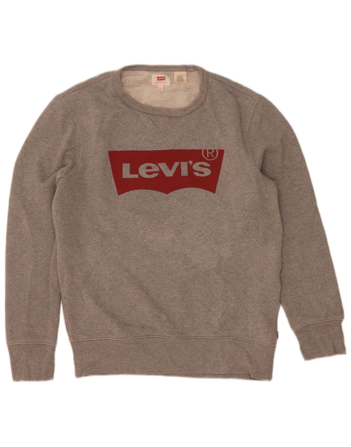 Levi's Hombre Sudadera Gráfica Jumper XS Algodón Gris