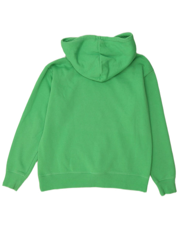 Champion Womens Oversized Hoodie Jumper UK 10 Small Green Cotton