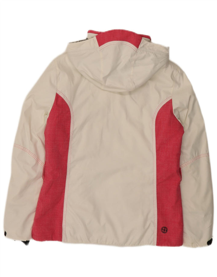 Colmar Chaqueta de esquí acolchada con capucha de gran tamaño para mujer IT 42 Small White