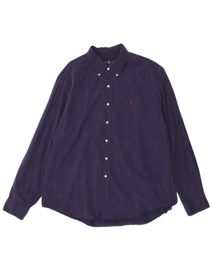 Ralph Lauren Camisa para hombre 2XL Algodón azul marino