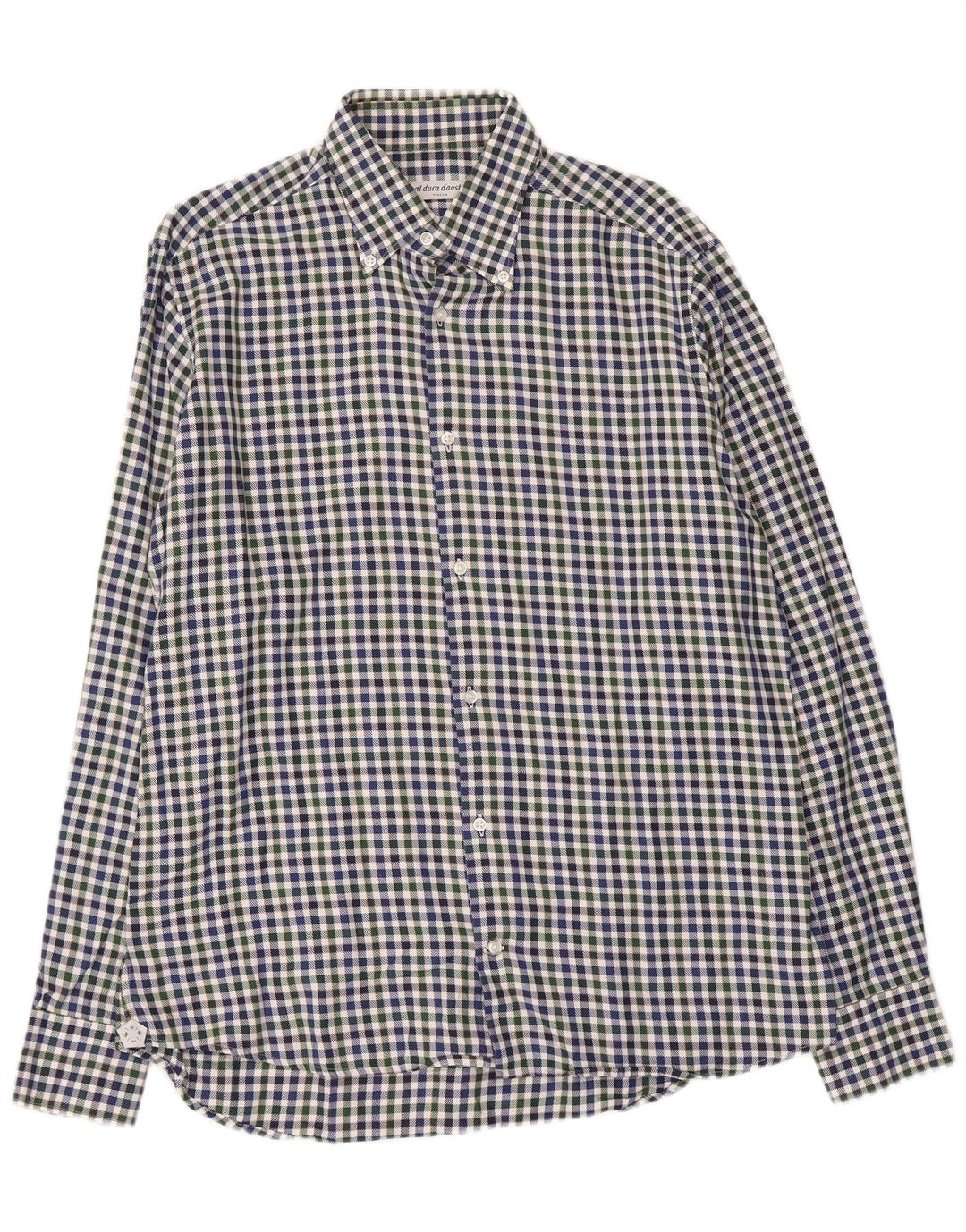 Camisa de franela para hombre Al Duca D'Aosta Talla 42 16 1/2 Grande Multicolor