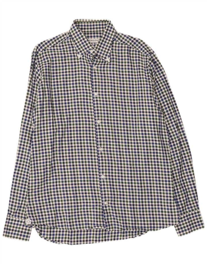 Camisa de franela para hombre Al Duca D'Aosta Talla 42 16 1/2 Grande Multicolor