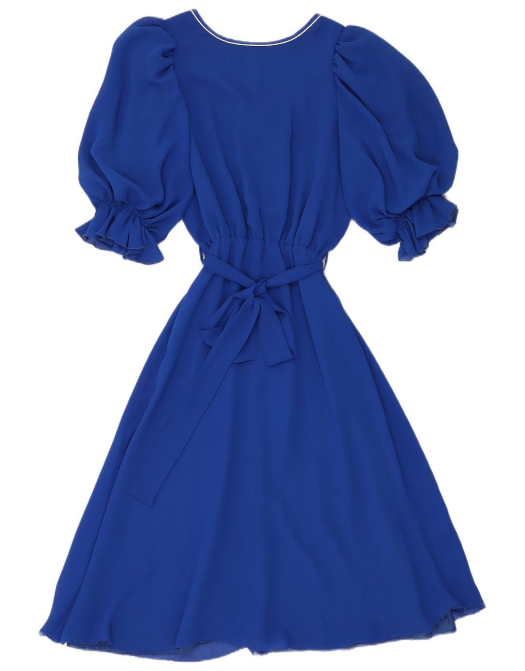 Vestido vintage para mujer IT 40 Poliéster azul pequeño