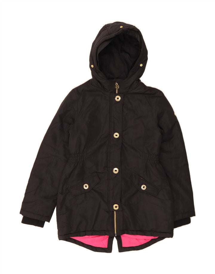 MICHAEL KORS Womens Hooded Parka Jacket UK 16 Large  Black Polyester Vintage Michael Kors and Second-Hand Michael Kors from Messina Hembry 