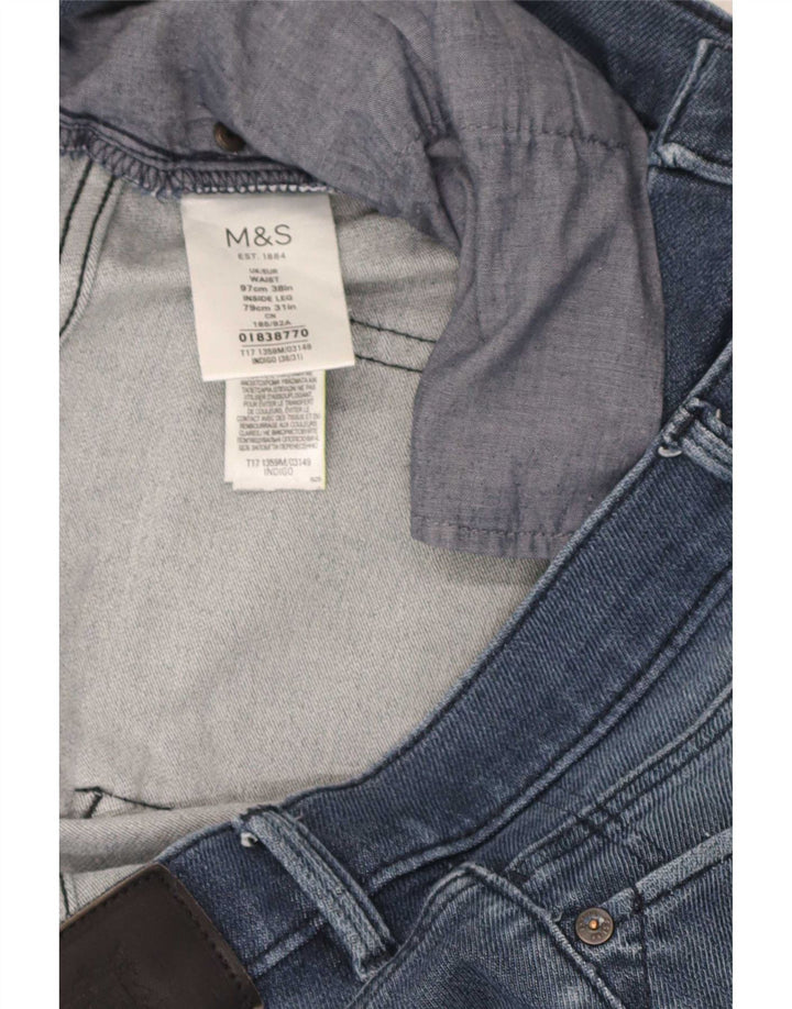 Vaqueros rectos para mujer Marks & Spencer W38 L31 Algodón azul