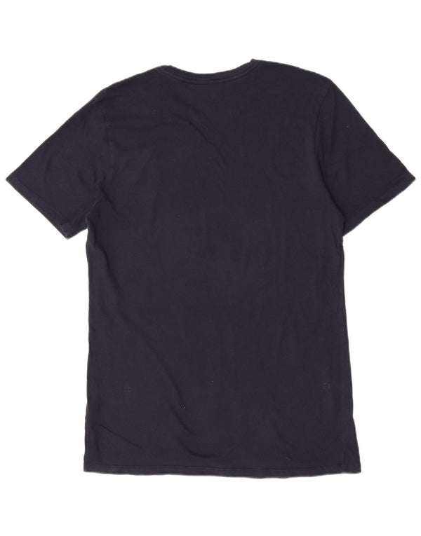 Camiseta Nike de corte atlético para hombre, parte superior mediana de algodón azul marino