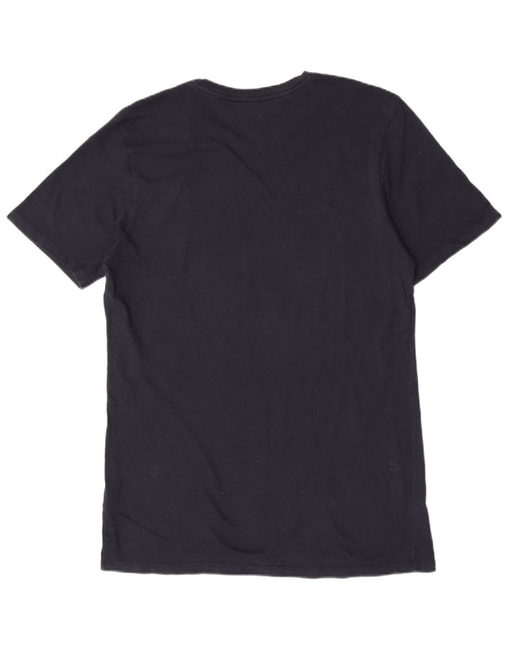 Camiseta Nike de corte atlético para hombre, parte superior mediana de algodón azul marino
