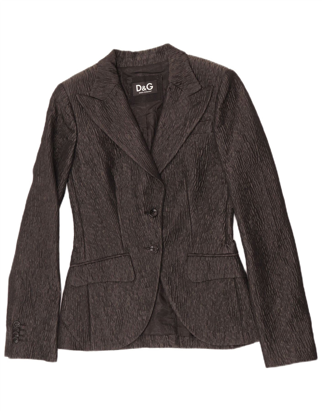 Dolce & Gabbana Chaqueta Blazer De 2 Botones Para Mujer IT 42 Poliéster Negro Mediano