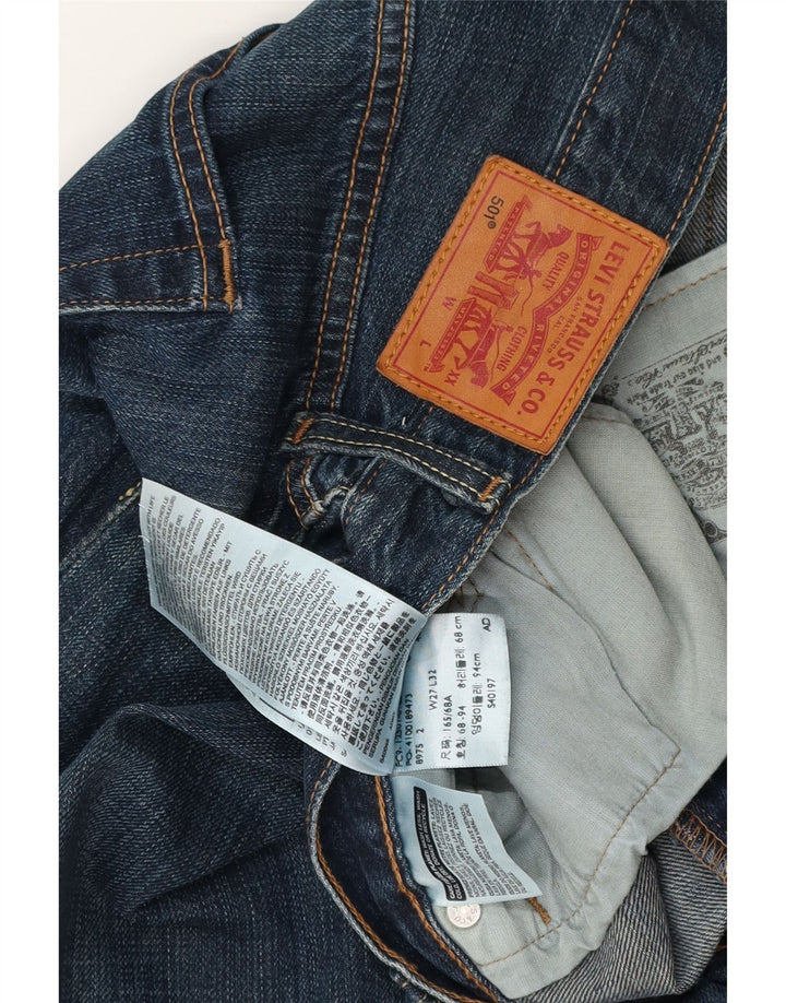 LEVI'S Vaqueros Rectos 501 Mujer W27 L32 Algodón Azul