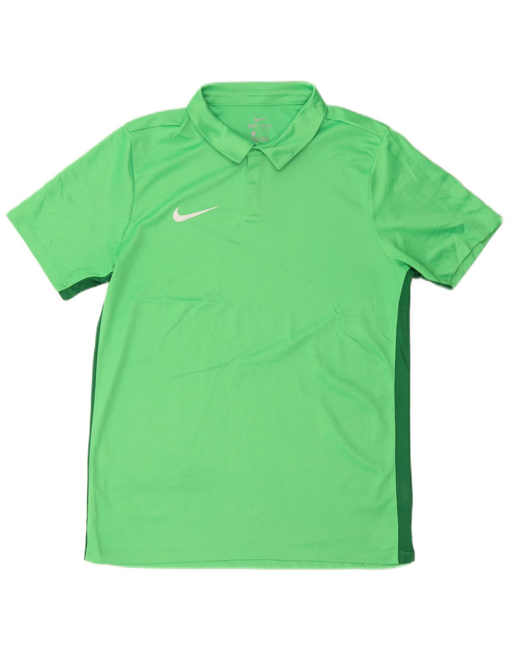 Polo Nike Dri Fit Para Hombre Poliéster Color Block Verde Grande