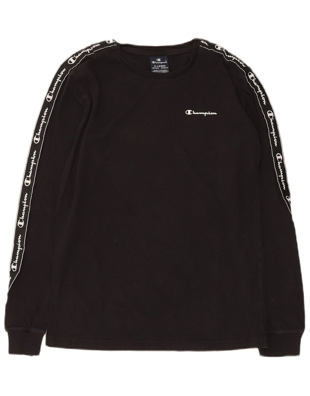 Champion Camiseta gráfica para niños de manga larga 13-14 años XL Negro