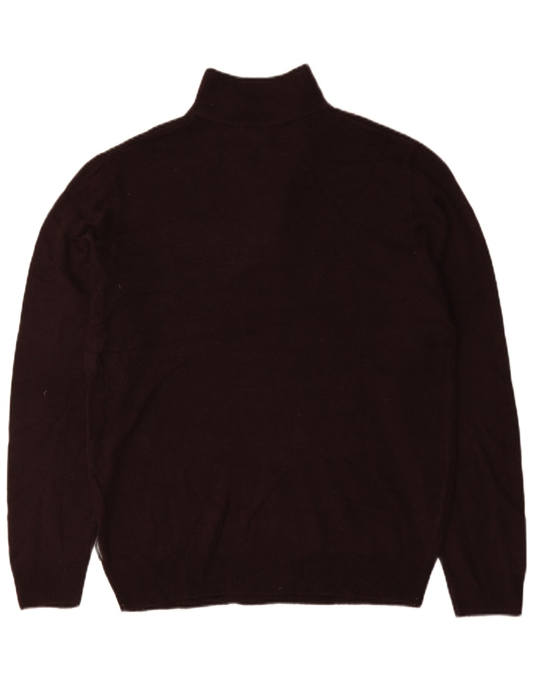 French Connection Suéter tipo jersey con cuello y cremallera para hombre, tamaño grande, acrílico marrón
