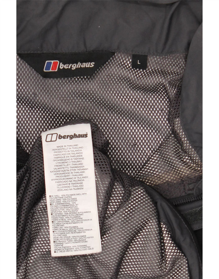 Berghaus Chaqueta impermeable con capucha para hombre UK 40 Large Poliamida negra