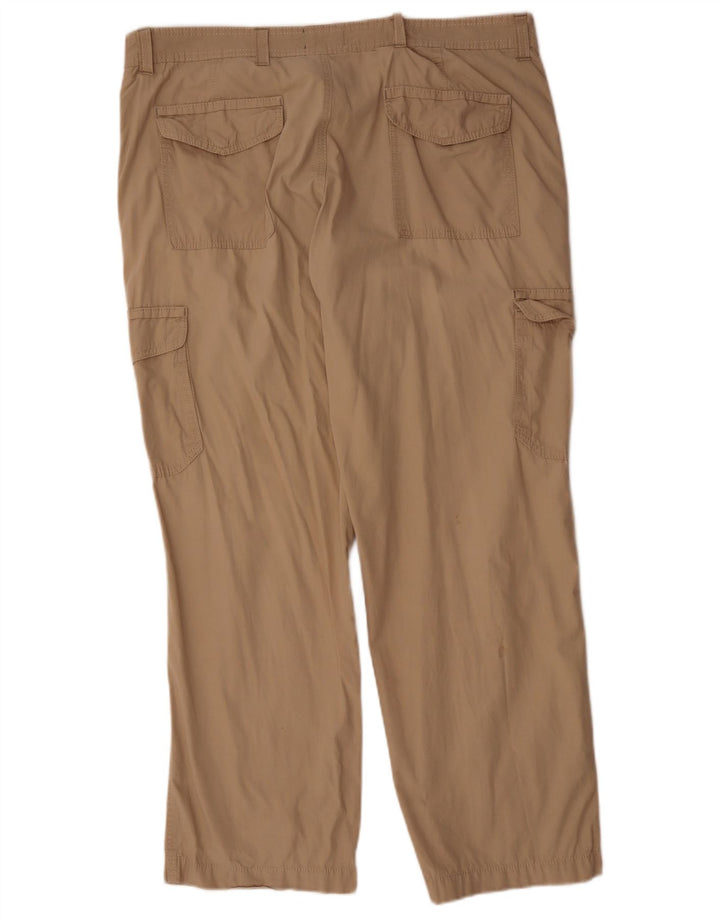 MARKS & SPENCER Mens Blue Harbour Straight Cargo Trousers W40 L31 Beige