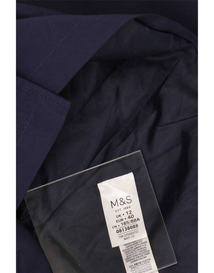 Marks & Spencer Gabardina para mujer UK 42 Poliéster azul marino mediano