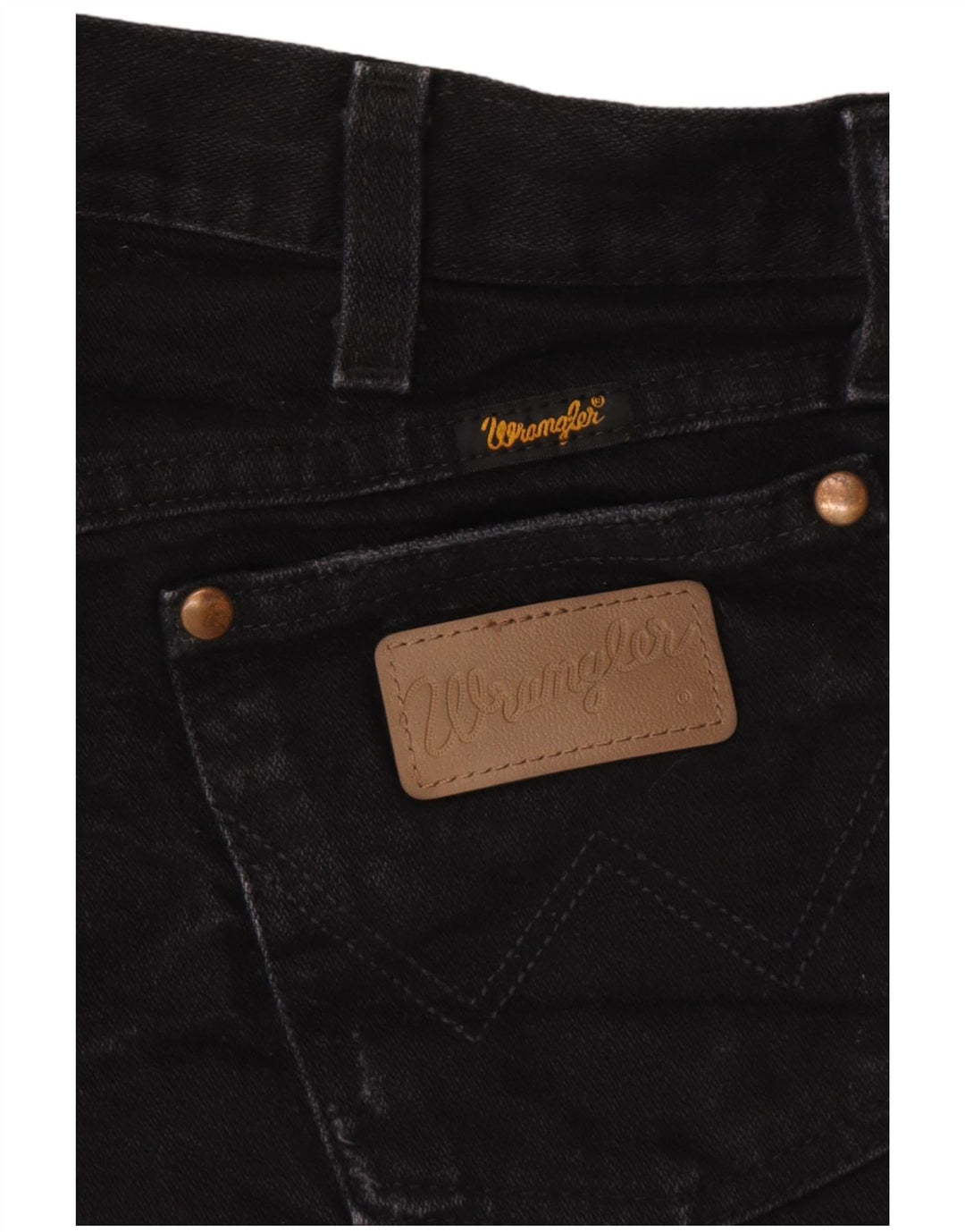 WRANGLER Pantalones cortos de mezclilla desgastados para mujer W32 Grande Negro