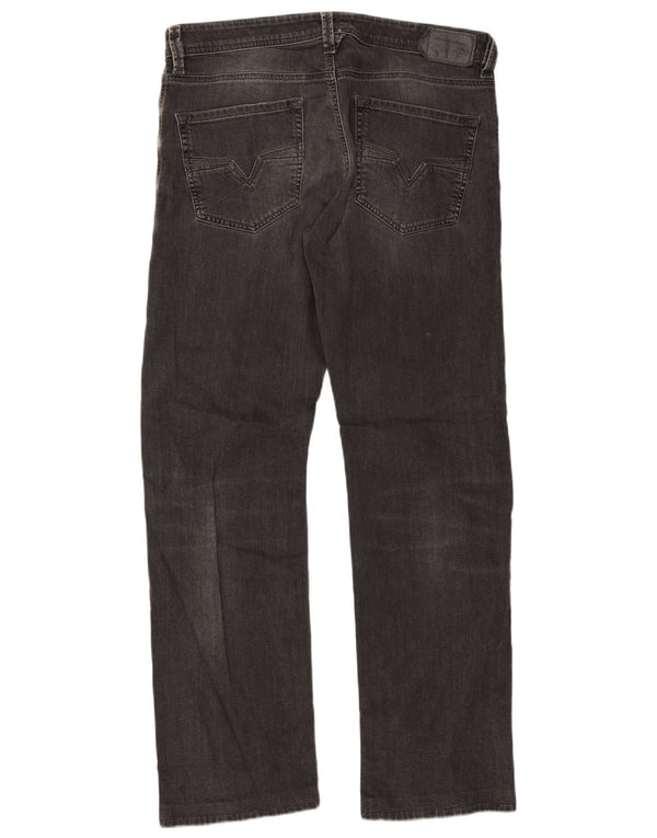 Diesel Hombre Larkee Regular Jeans Rectos W34 L32 Algodón Gris