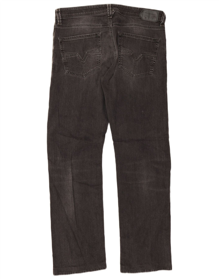 Diesel Hombre Larkee Regular Jeans Rectos W34 L32 Algodón Gris