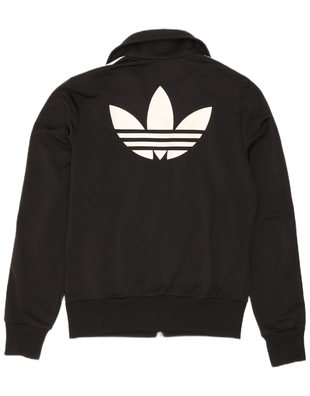 Adidas Mujer Gráfico Chándal Top Chaqueta EU 38 Pequeño Poliéster Negro