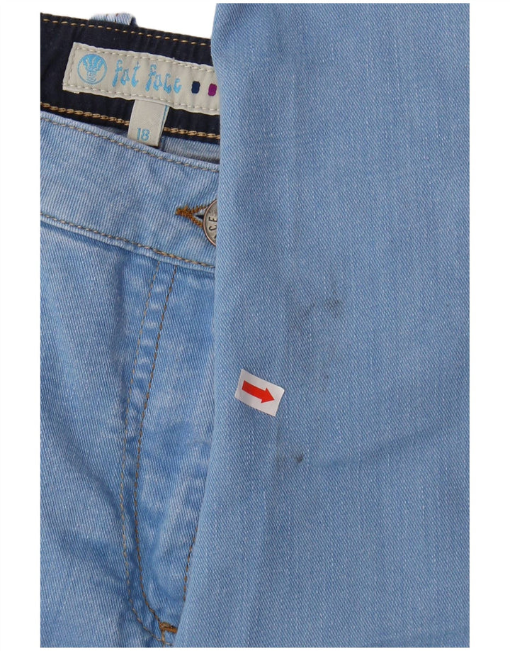 FAT FACE Vaqueros recortados para mujer UK 18 XL W36 L22 Algodón azul