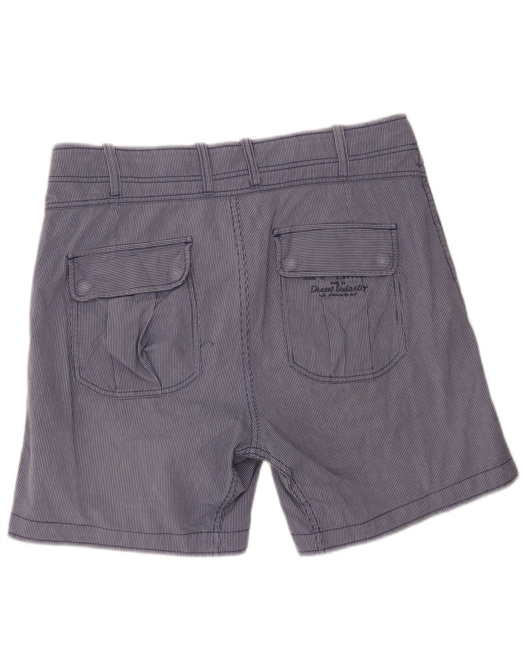 Diesel Pantalones Cortos Casuales Para Hombre W32 Algodón A Rayas Azul Grande