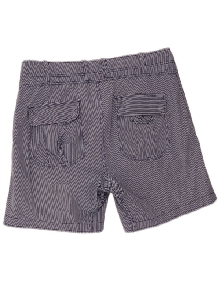 Diesel Pantalones Cortos Casuales Para Hombre W32 Algodón A Rayas Azul Grande