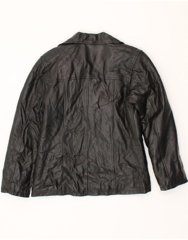 VINTAGE Womens Leather Jacket US 8 Medium Black Vintage Vintage and Second-Hand Vintage from Messina Hembry 