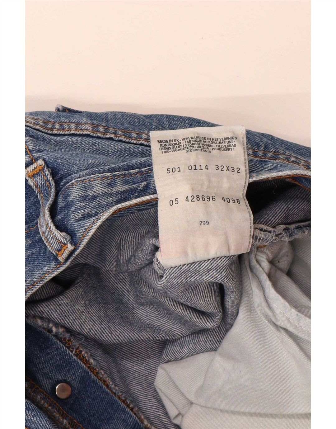 Levi's Hombre 501 Vaqueros Rectos W32 L32 Algodón Azul