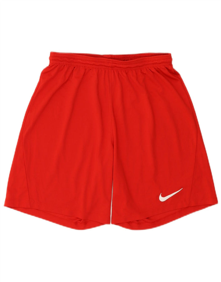 Nike Pantalones cortos deportivos Dri Fit Slim para hombre, poliéster rojo grande