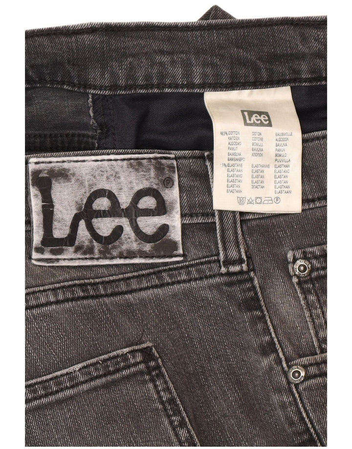 Lee Mens Luke Vaqueros Slim Desgastados W36 L32 Algodón Gris