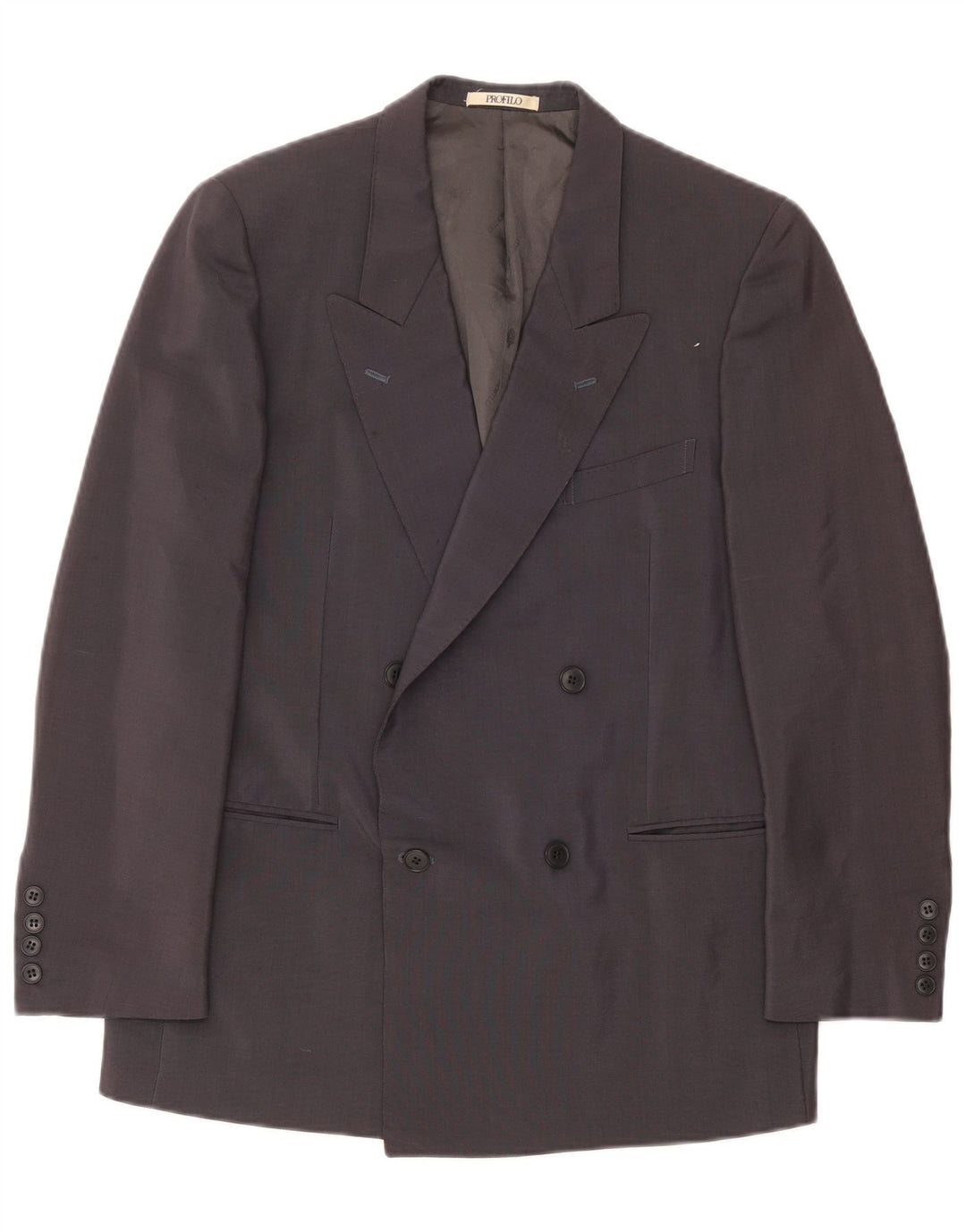 Profilo Chaqueta tipo blazer con doble botonadura y manga 3/4 para hombre UK 38 Gris medio