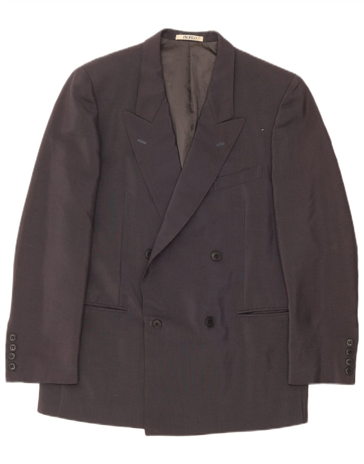 Profilo Chaqueta tipo blazer con doble botonadura y manga 3/4 para hombre UK 38 Gris medio
