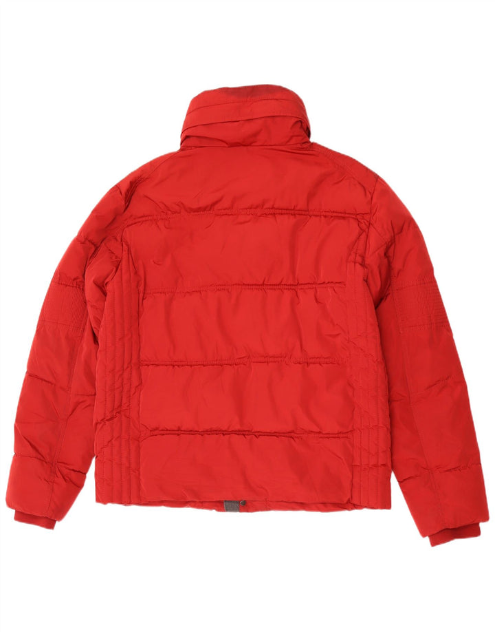 Zara Chaqueta acolchada con capucha para hombre UK 44 2XL Poliéster rojo