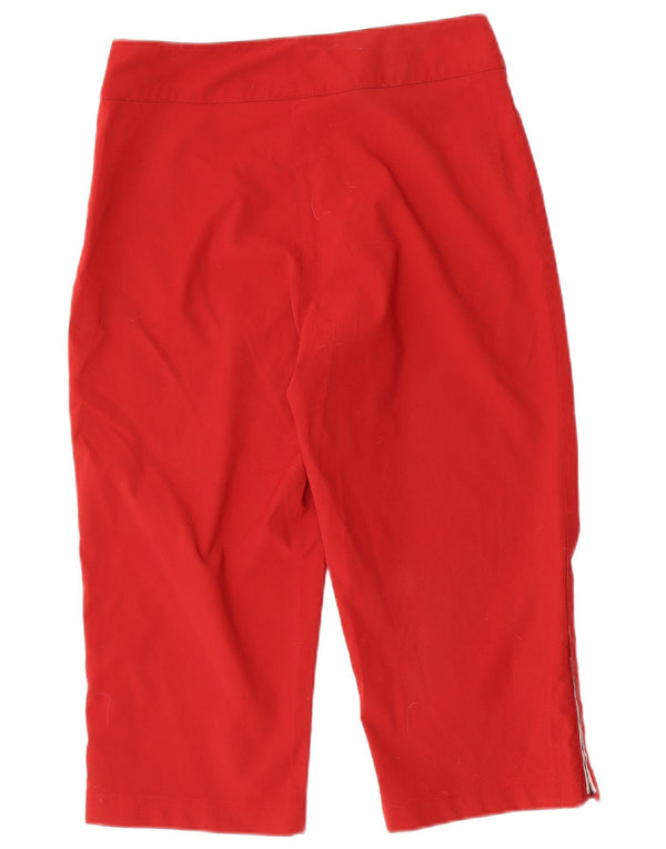Adidas Pantalones Capri para Mujer Reino Unido 14 Grande W30 L19 Poliéster Rojo