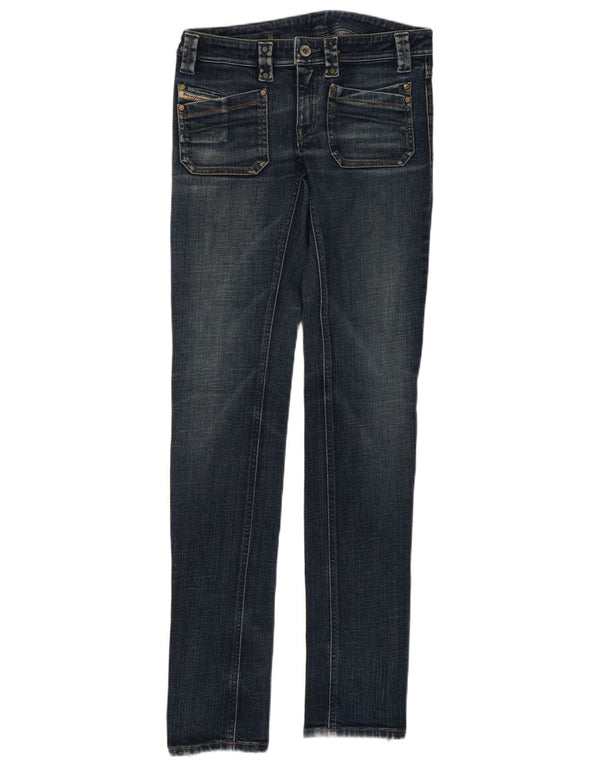 Diesel Mujer Vaqueros Pitillo De Talle Bajo W27 L33 Algodón Azul