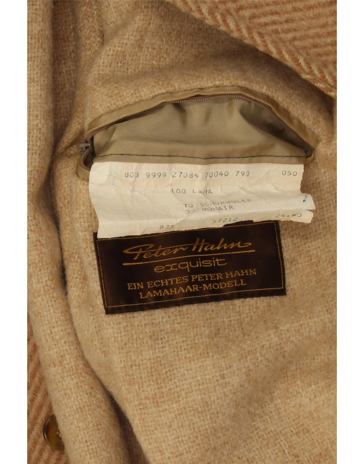 Peter Hahn Chaqueta bomber para hombre IT 50 Large Beige Lana en espiga