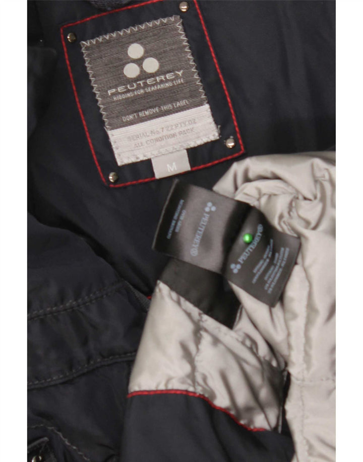 PEUTEREY Chaqueta utilitaria para hombre UK 38 Medium Azul marino Poliamida
