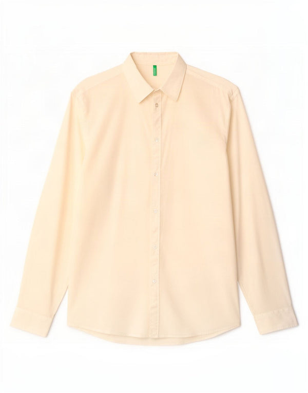 Camisa Benetton Hombre XL Blanco Algodón