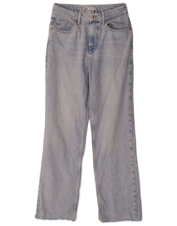 Zara Jeans Rectos Mujer EU 38 Small W28 L29 Algodón Azul