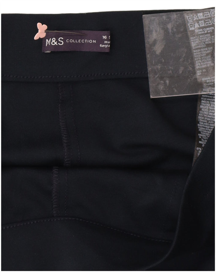 MARKS & SPENCER Pantalones casuales para mujer UK 40 Large W33 L27 Azul marino