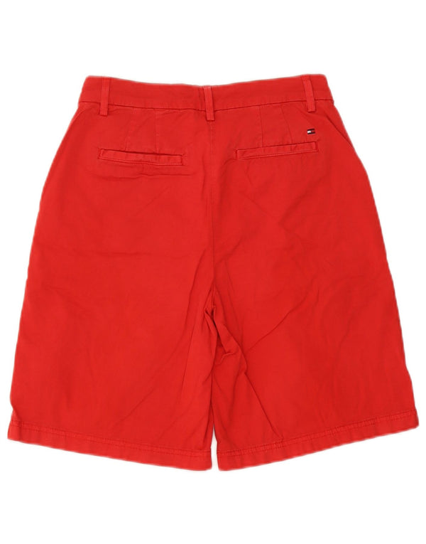 Tommy Hilfiger Pantalones cortos chinos para mujer UK 4 XS W26 Algodón rojo